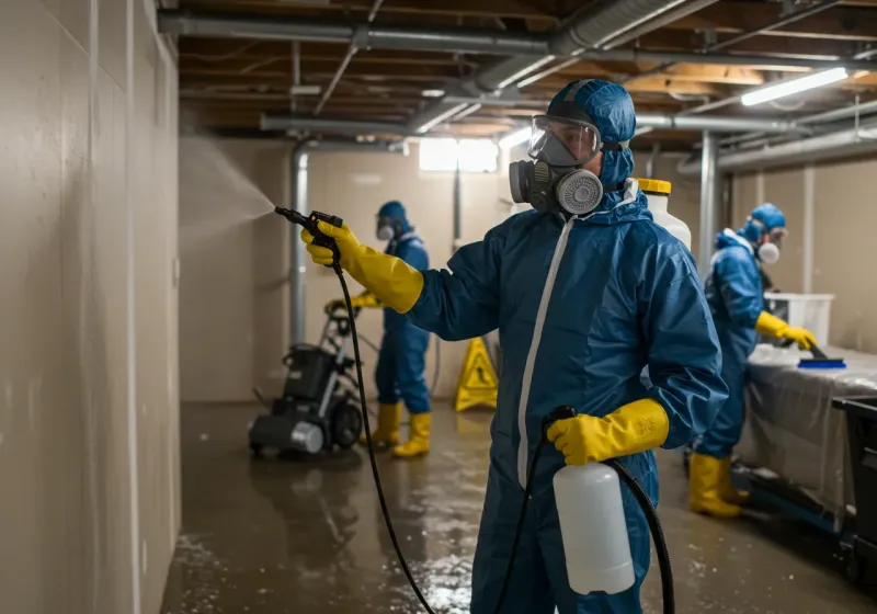 Basement Sanitization and Antimicrobial Treatment process in New Port Richey East, FL